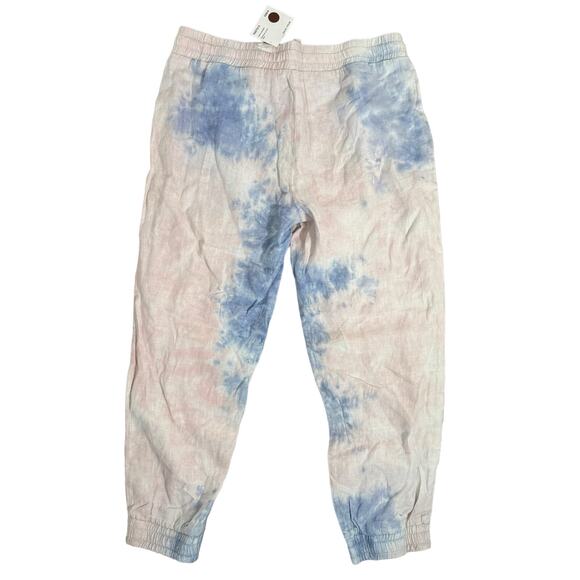 Dex Black Tape Linen Jogger Pants Pink Blue Cloud - Size Medium - $80 - Picture 3 of 8
